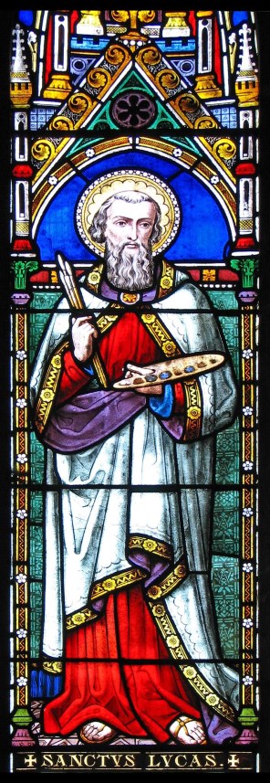 화가 성 루카 복음사가_photo by Lawrence OP_in the Church of St Mary in Melton Mowbray_England UK.jpg